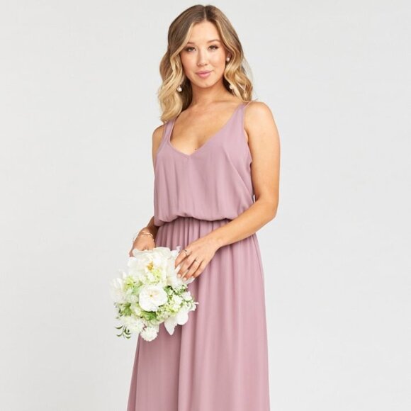 Show me your MUMU kendall Maxi Dress Antique Rose - Picture 1 of 14